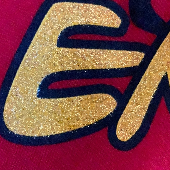 Take That 3X Cropped Long Sleeve Crew Neck Top with Glitter Vinyl Graphic - Picture 11 of 11